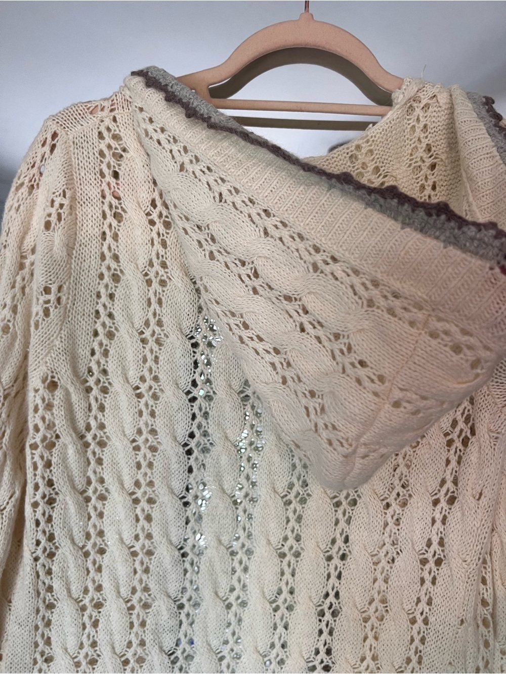 So soft & Beautiful Knit Hooded Long Cardigan Sweater Excellent Condition!! - Picture 10 of 15